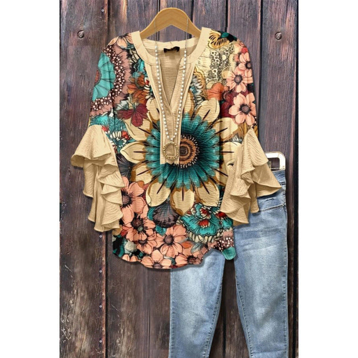 BLOUSE À VOLANTS POUR FEMMES