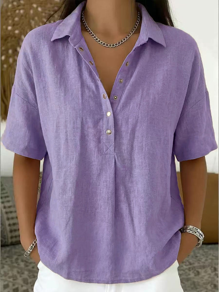 CHIC BLOUSE COL V POUR FEMMES