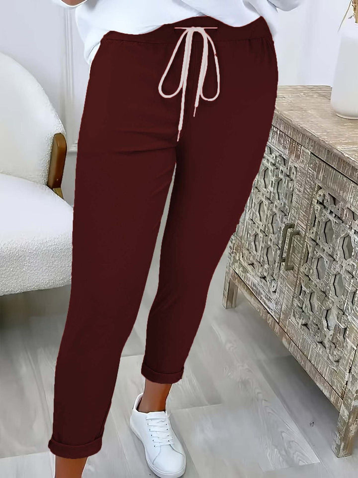 PANTALONS MODERNES À CORDON DE SERRAGE POUR FEMMES