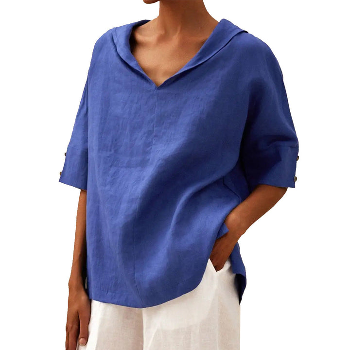 CHEMISE À COL EN V POUR FEMME