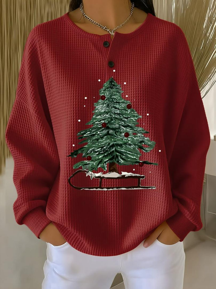 PULL EN TRICOT GAUFRE POUR FEMMES