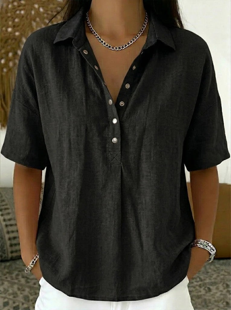 CHIC BLOUSE COL V POUR FEMMES