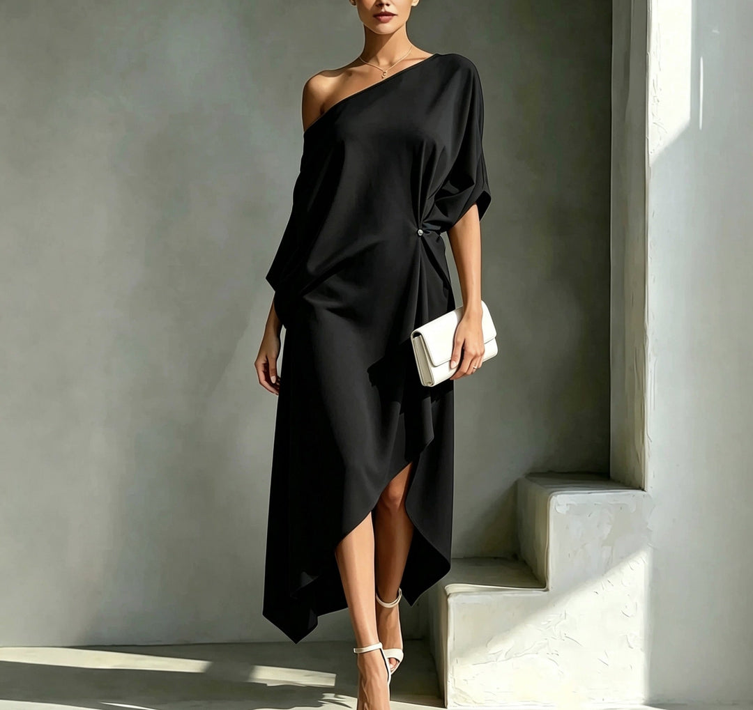 ROBE CHIC ASYMÉTRIQUE POUR FEMMES