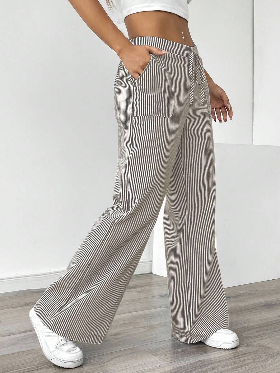PANTALONS AMPLE RAYÉS POUR FEMMES