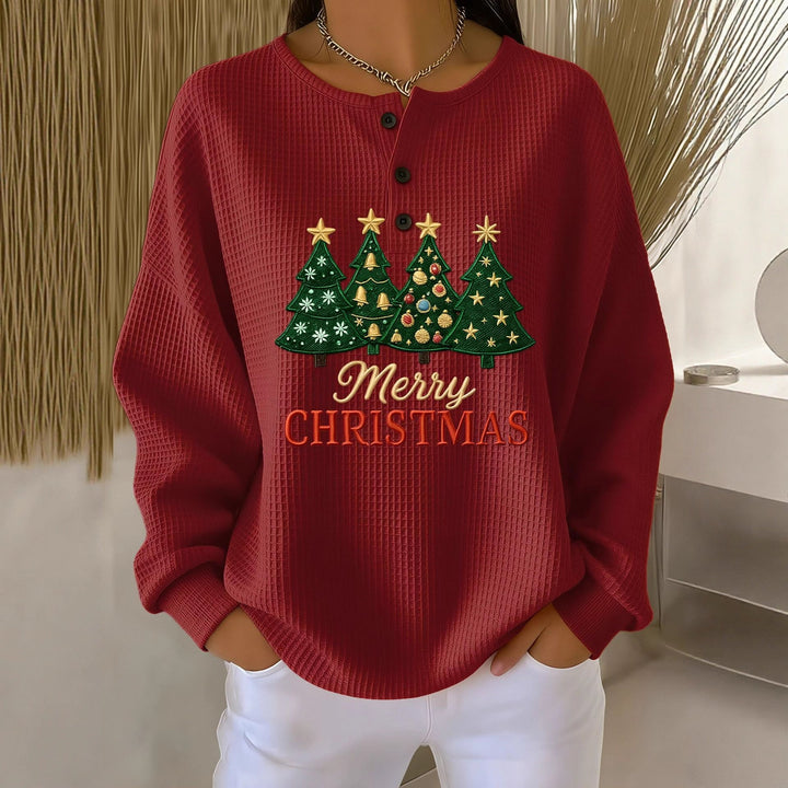 PULL EN TRICOT GAUFRE POUR FEMMES