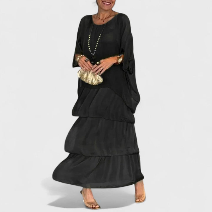 Nora - Elegantní boho chiffon šaty