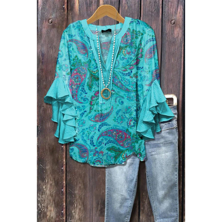 BLOUSE À VOLANTS POUR FEMMES
