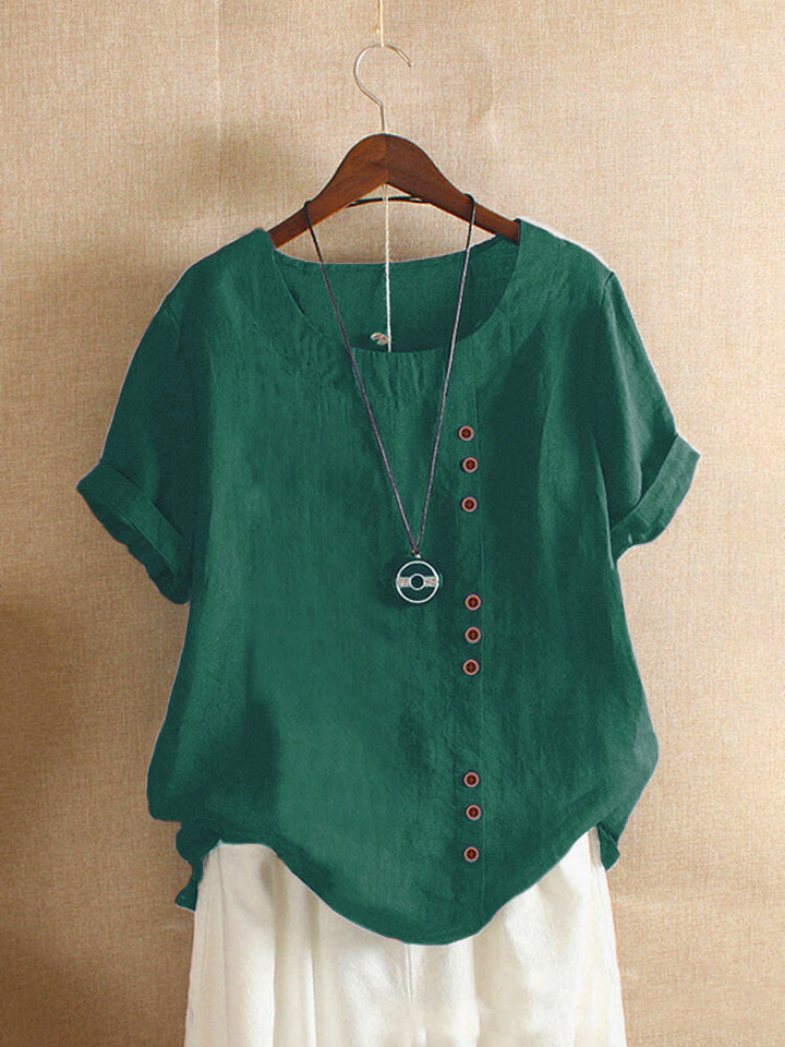 BLOUSE EN COTON À BOUTONS POUR FEMMES