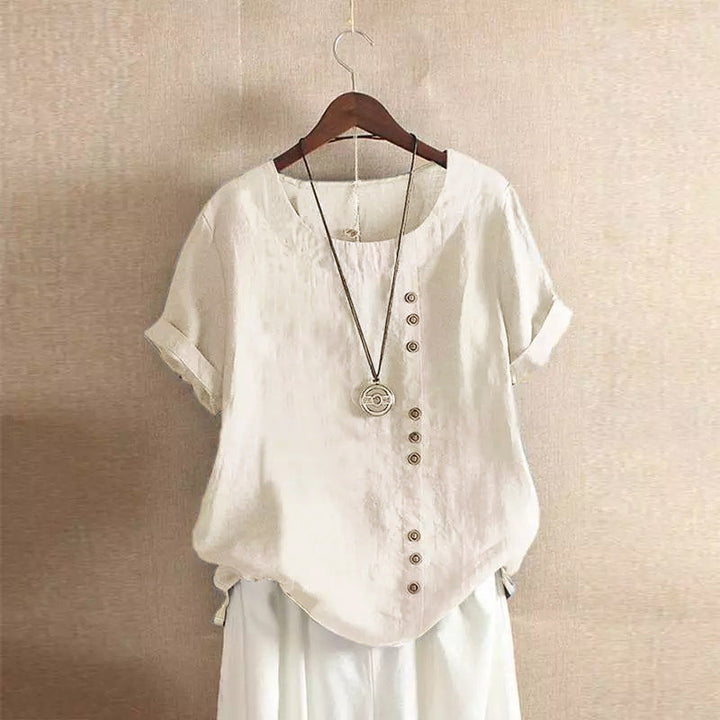 BLOUSE EN COTON À BOUTONS POUR FEMMES