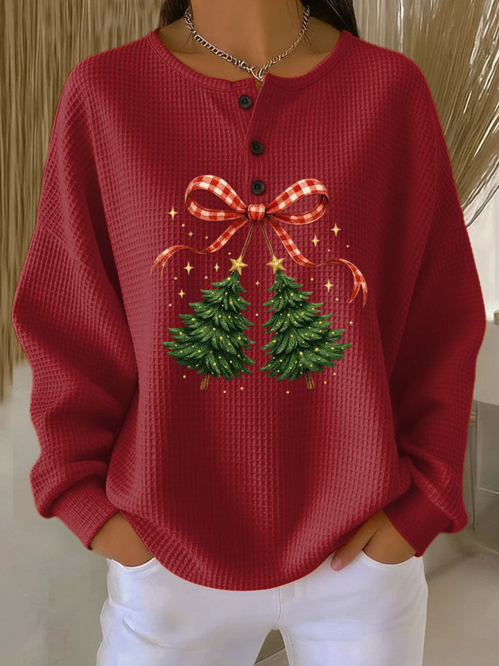PULL EN TRICOT GAUFRE POUR FEMMES