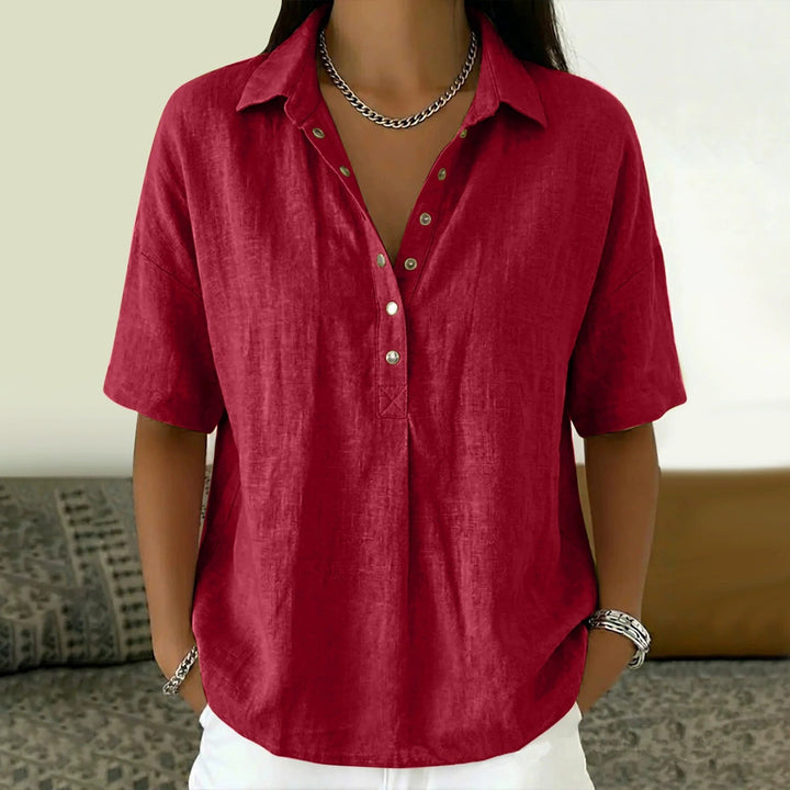 CHIC BLOUSE COL V POUR FEMMES