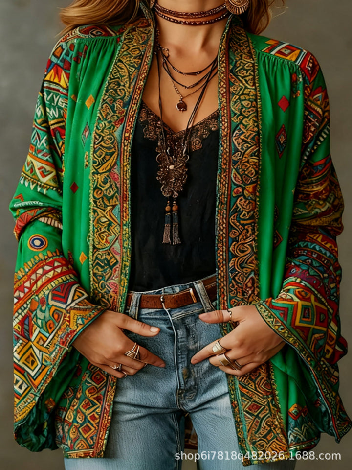 VESTE BOHO EN VELOURS POUR FEMMES