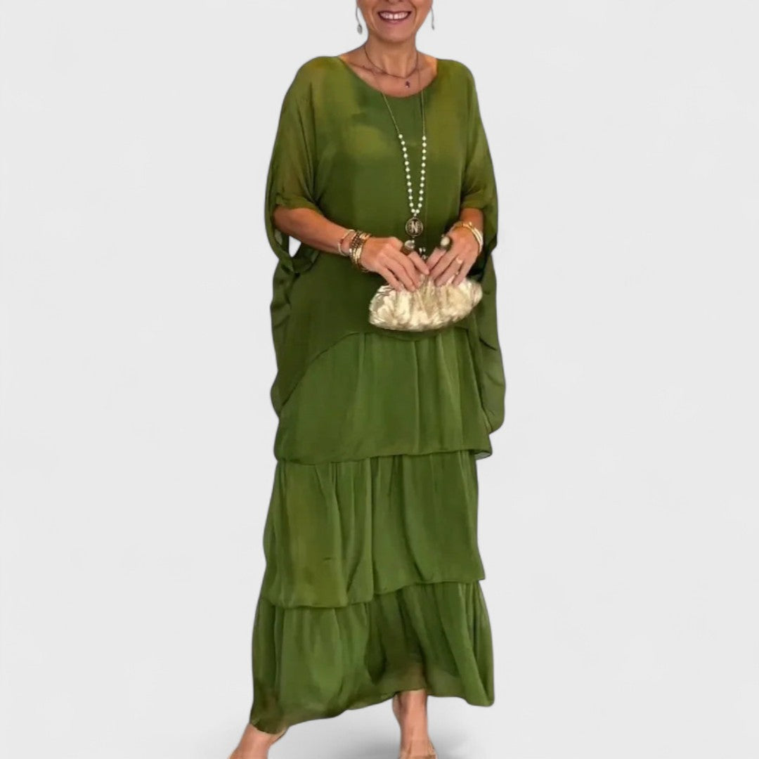 Nora - Elegantní boho chiffon šaty
