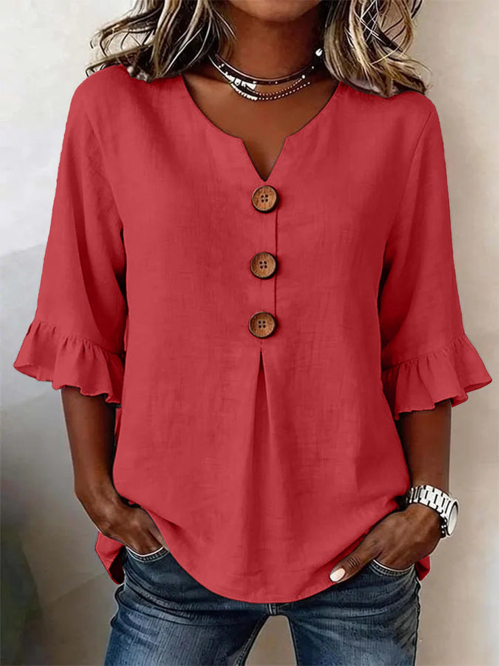 BLOUSE À VOLANTS ROMANTIQUE POUR FEMMES