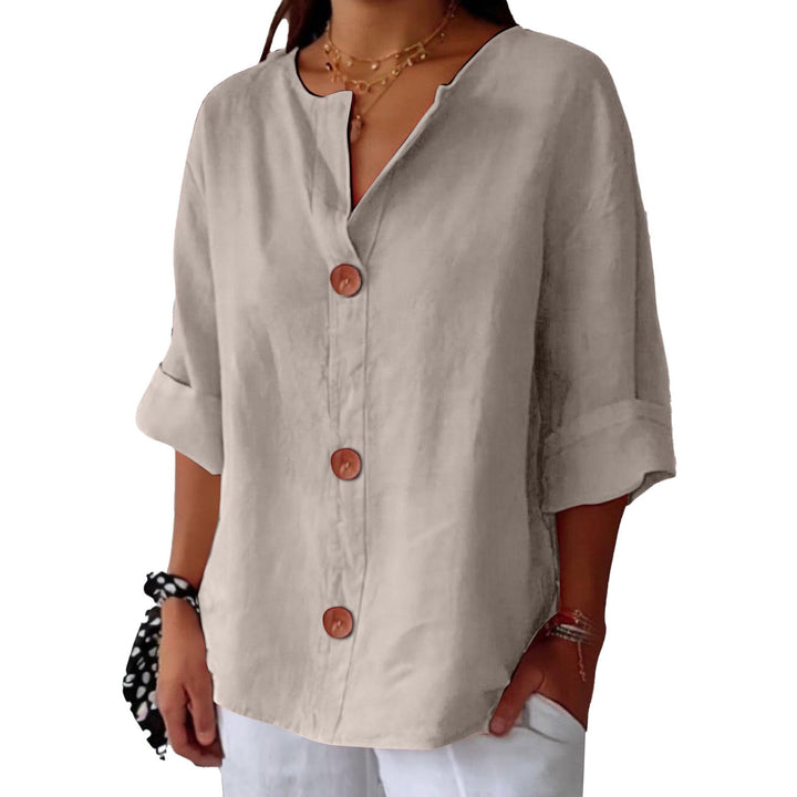 CHEMISE À COL EN V POUR FEMMES