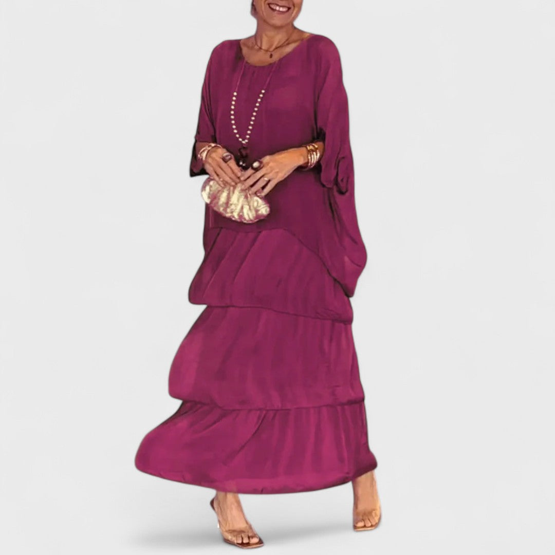 Nora - Elegantní boho chiffon šaty