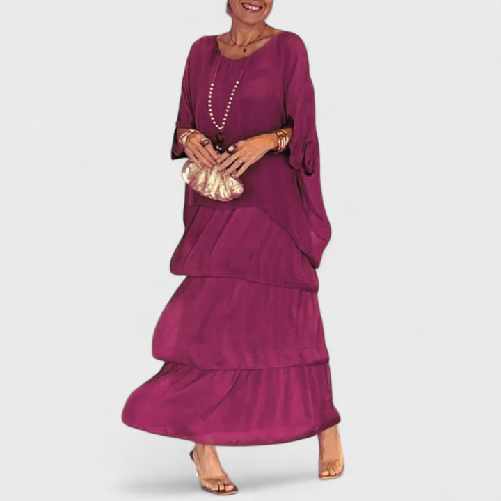 Nora - Elegantní boho chiffon šaty