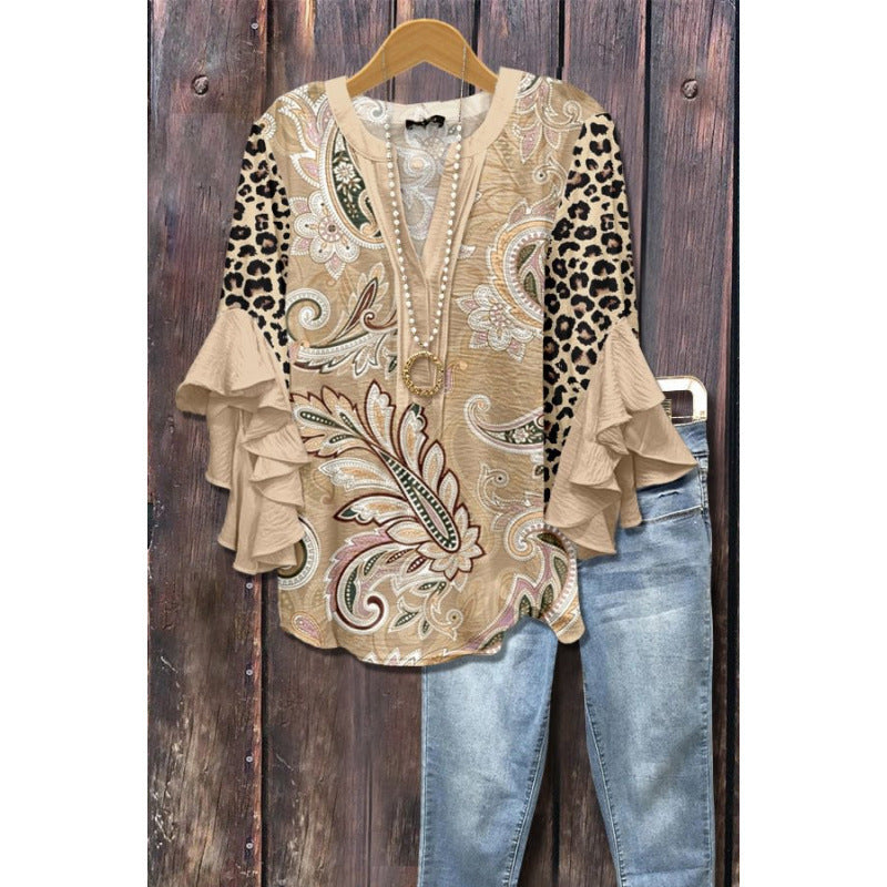 BLOUSE À VOLANTS POUR FEMMES