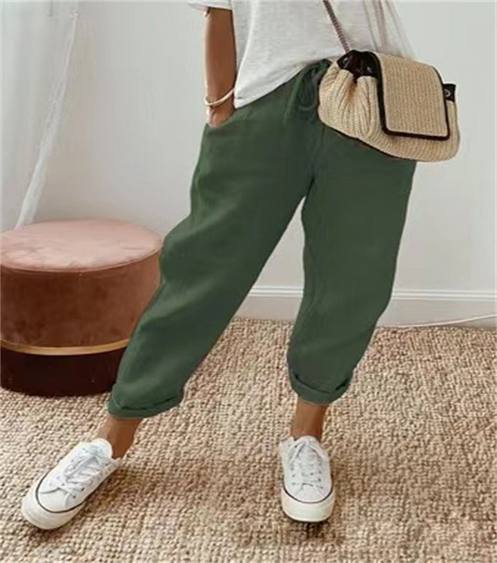 PANTALON LIN DÉTENDU POUR FEMMES