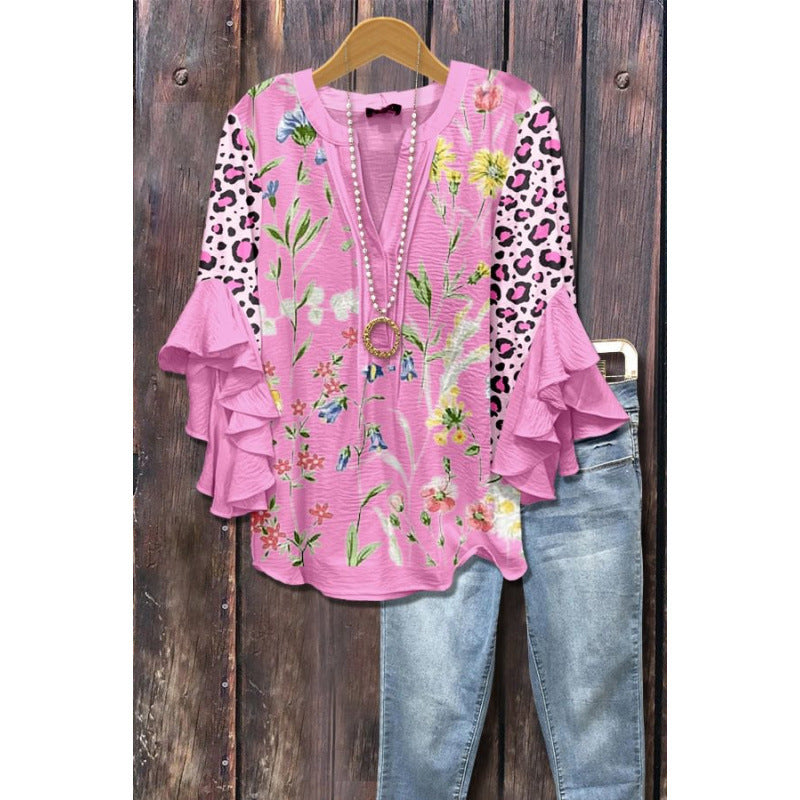 BLOUSE À VOLANTS POUR FEMMES