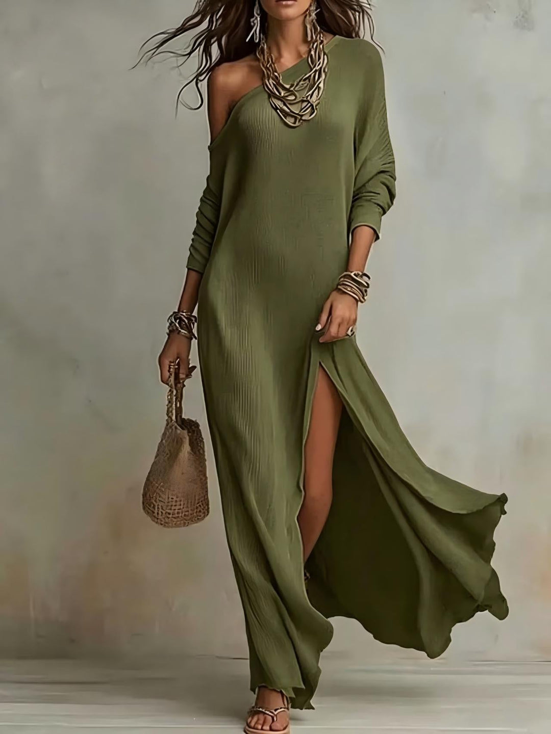 ROBE UNE ÉPAULE POUR FEMME