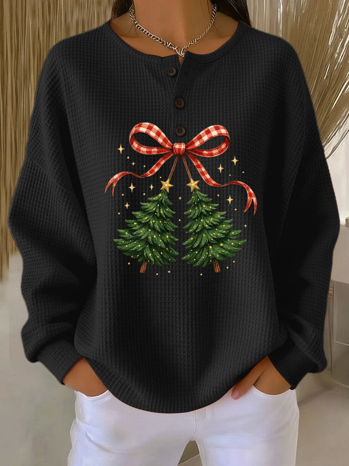 PULL EN TRICOT GAUFRE POUR FEMMES