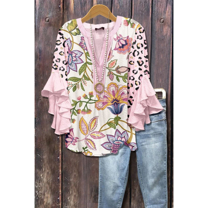 BLOUSE À VOLANTS POUR FEMMES