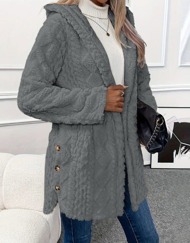 VESTE TEXTURÉE DOUILLETTE POUR FEMMES