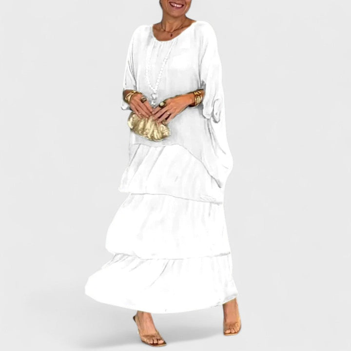 Nora - Elegantní boho chiffon šaty