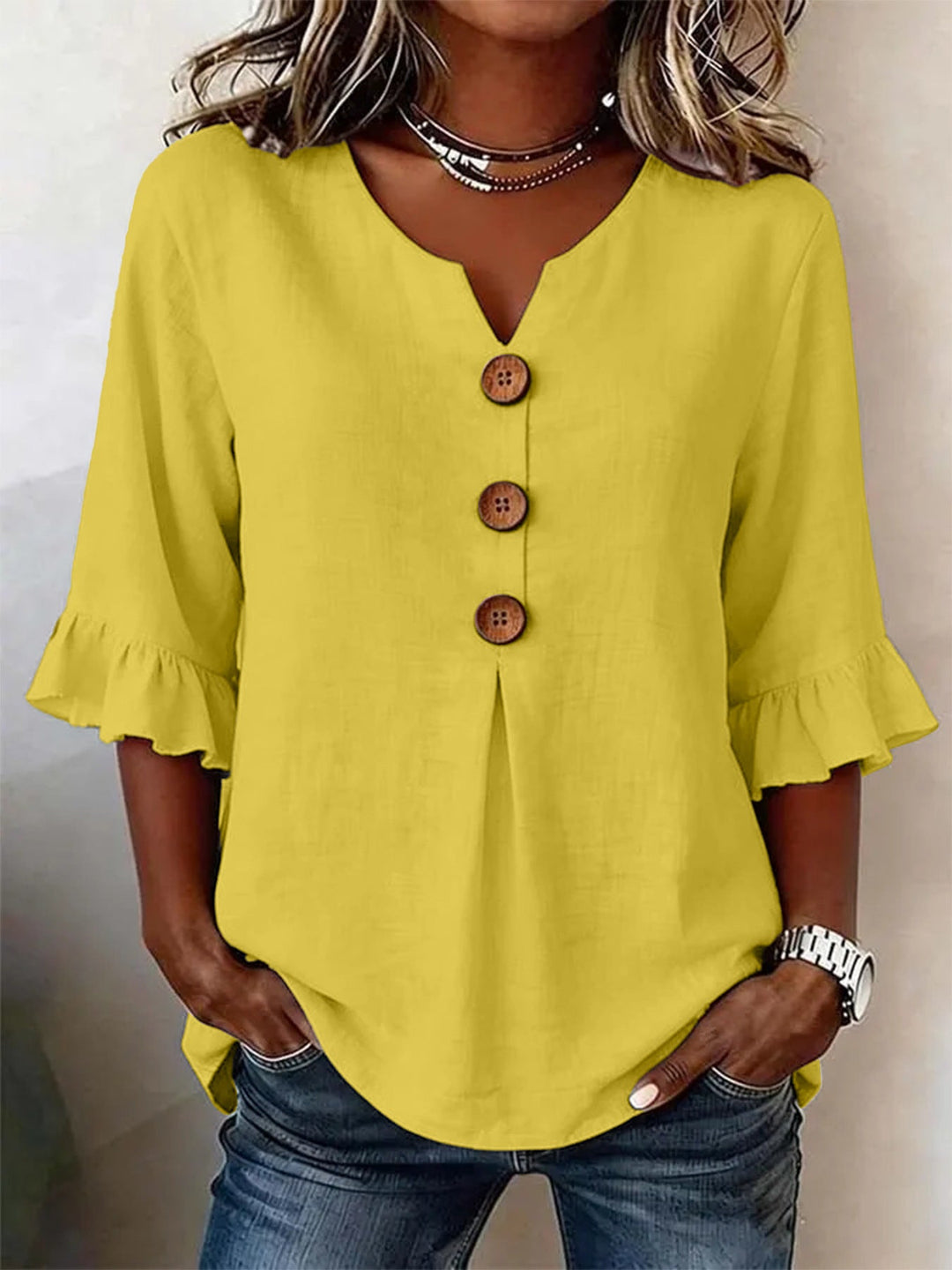 BLOUSE À VOLANTS ROMANTIQUE POUR FEMMES