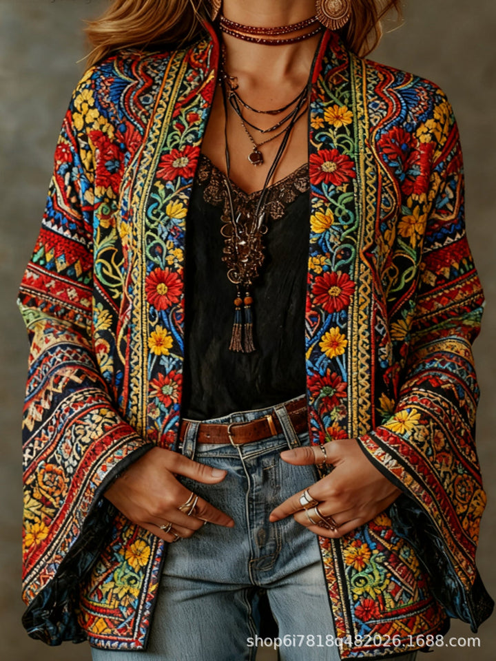 VESTE BOHO EN VELOURS POUR FEMMES