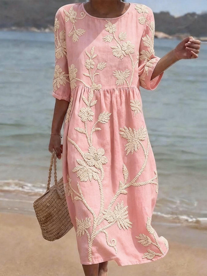 ROBE MIDI BRODÉE POUR FEMMES