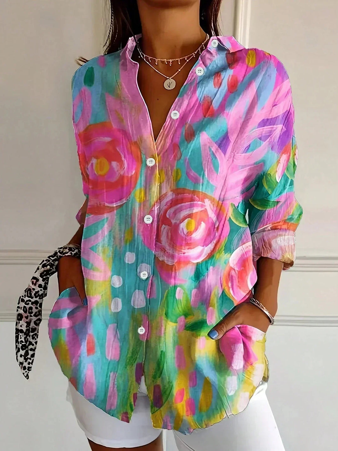BLOUSE IMPRIMÉE POUR FEMMES