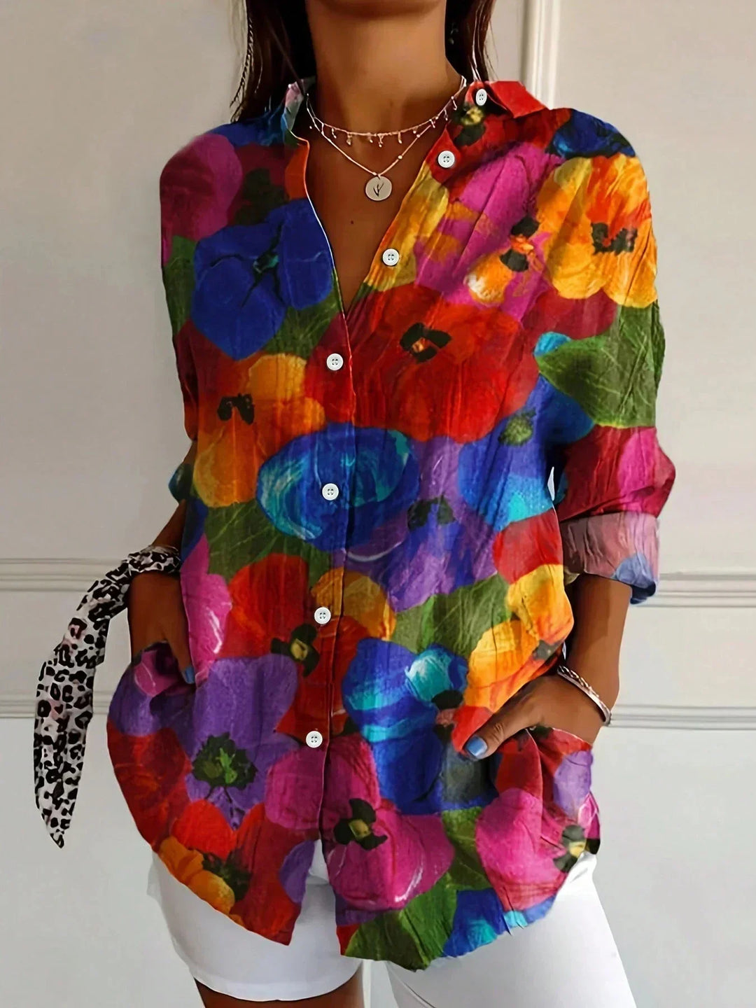 BLOUSE IMPRIMÉE POUR FEMMES