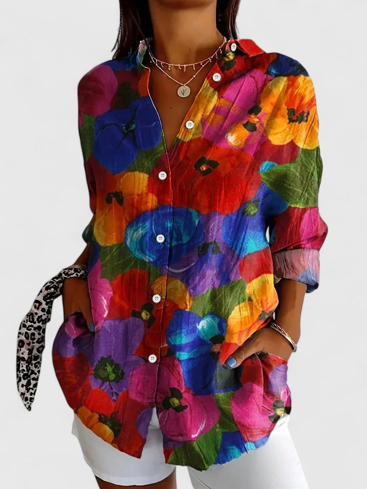 BLOUSE IMPRIMÉE CLASSIQUE POUR FEMME