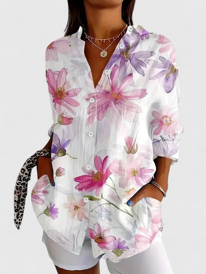 BLOUSE IMPRIMÉE CLASSIQUE POUR FEMME