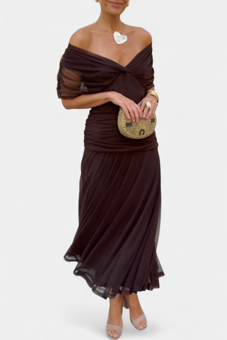 ROBE DRAPÉE ÉLÉGANTE POUR FEMMES