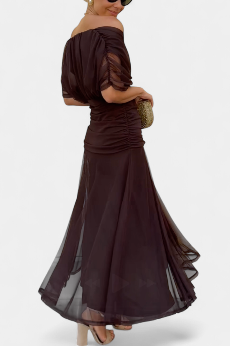 ROBE DRAPÉE ÉLÉGANTE POUR FEMMES