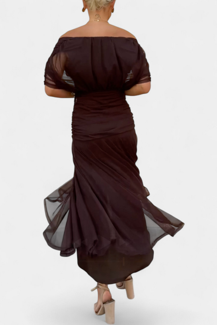 ROBE DRAPÉE ÉLÉGANTE POUR FEMMES