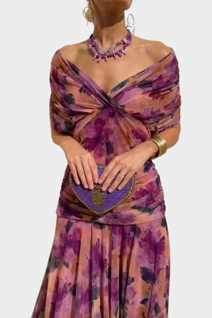 ROBE DRAPÉE ÉLÉGANTE POUR FEMMES