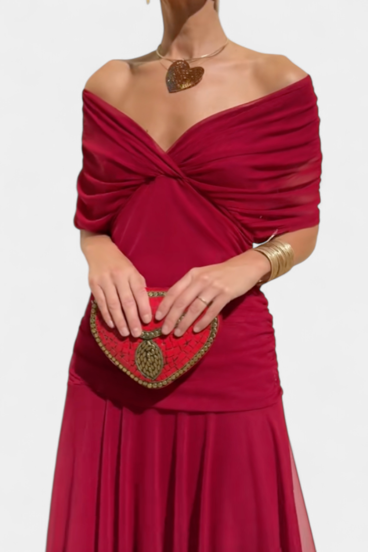 ROBE DRAPÉE ÉLÉGANTE POUR FEMMES