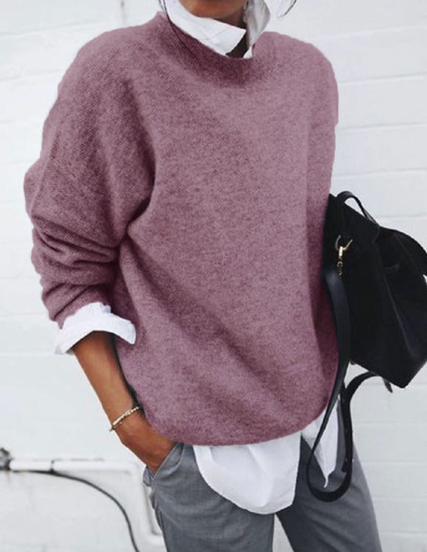 PULL CLASSIQUE À MANCHES LONGUES POUR FEMMES