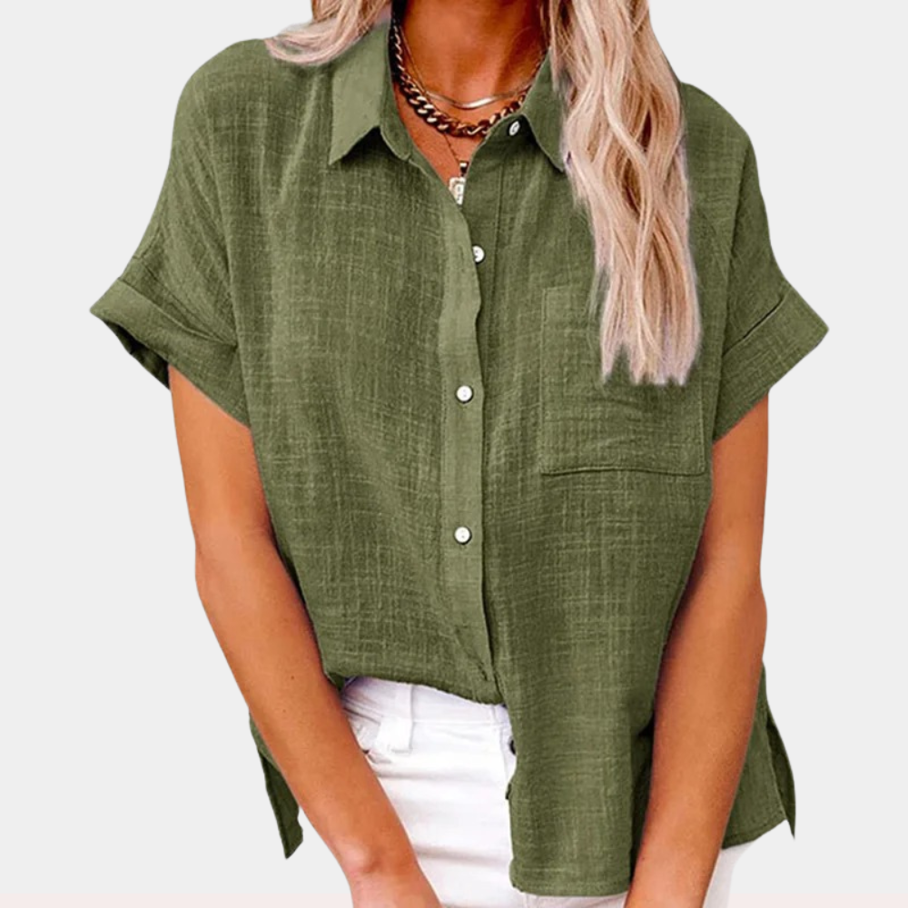 BLOUSE À COL RELAXÉE POUR FEMMES