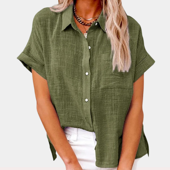 BLOUSE À COL RELAXÉE POUR FEMMES