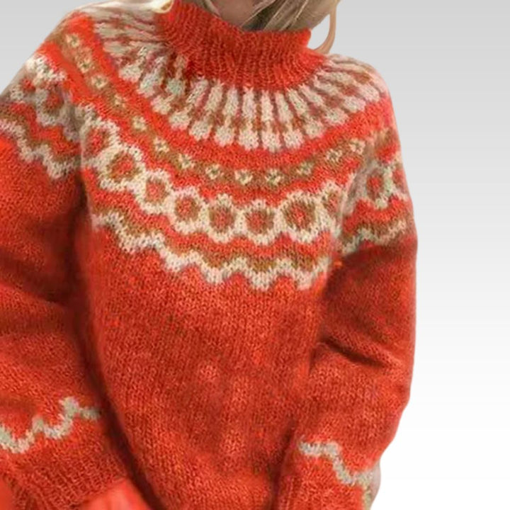 PULL COL ROLLÉ RIBBÉ POUR FEMMES