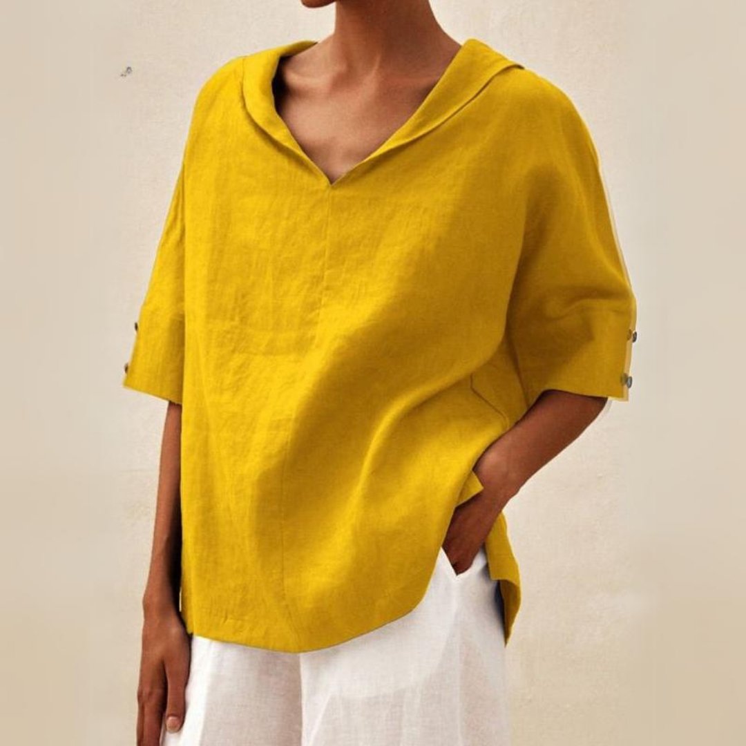 CHEMISE À COL EN V POUR FEMME