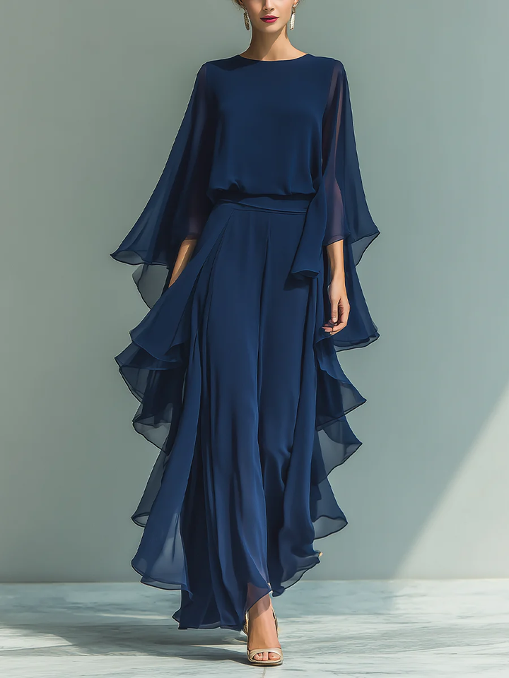 ENSEMBLE CHIFFON PANTALON POUR FEMMES
