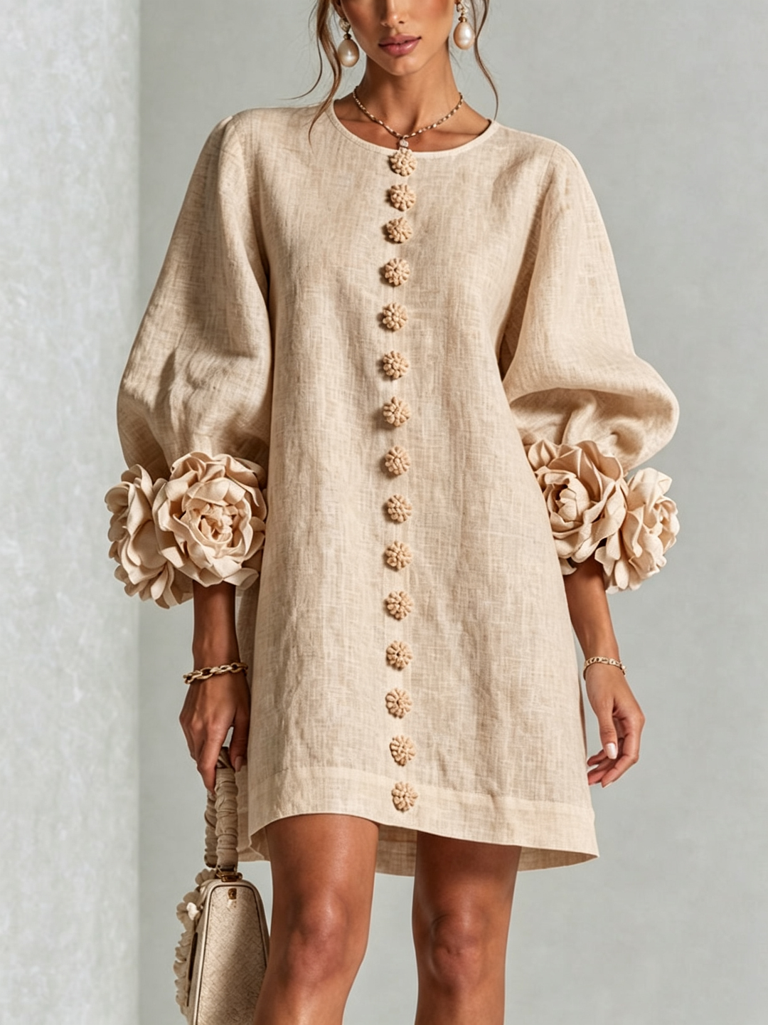 ROBE ÉLÉGANTE À MANCHES POUR FEMMES