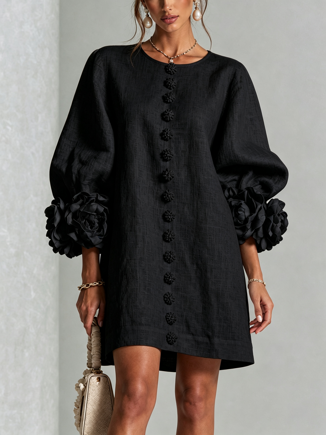 ROBE ÉLÉGANTE À MANCHES POUR FEMMES