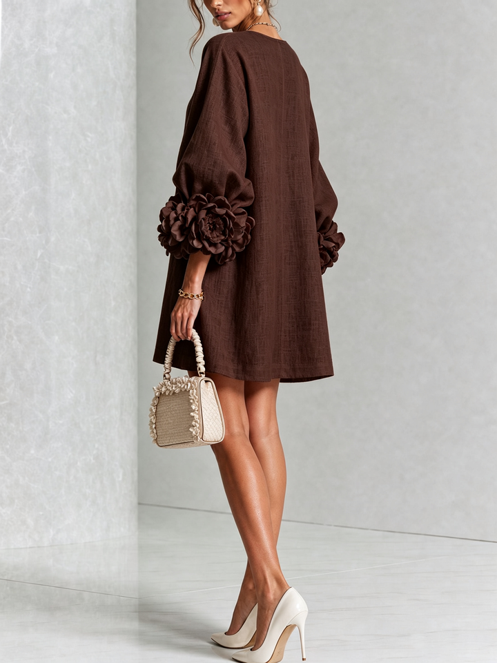 ROBE ÉLÉGANTE À MANCHES POUR FEMMES